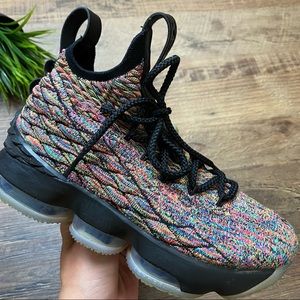 Boys Nike LeBron 15 XV Cereal Fruity Pebbles
